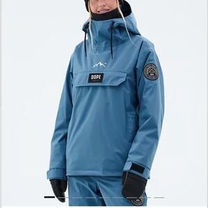 DOPE Unisex Snowboard Jacket in Slate Blue, Sz Small - Like New $209